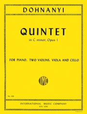 五重奏曲・ハ短調・Op.1（エルンスト・フォン・ドホナーニ）（弦楽四重奏+ピアノ）【Quintet in C minor, Opus 1】