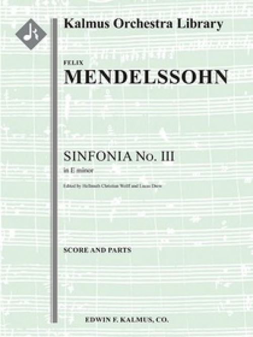 シンフォニア・No.3（フェリックス・メンデルスゾーン）（スコアのみ）【Sinfonia No. 3: String Symphony in E minor】