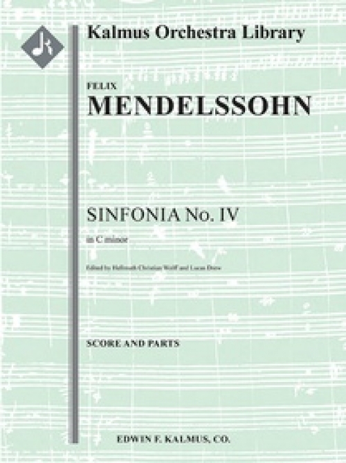 シンフォニア・No.4（フェリックス・メンデルスゾーン）（スコアのみ）【Sinfonia No. 4: String Symphony in C minor】