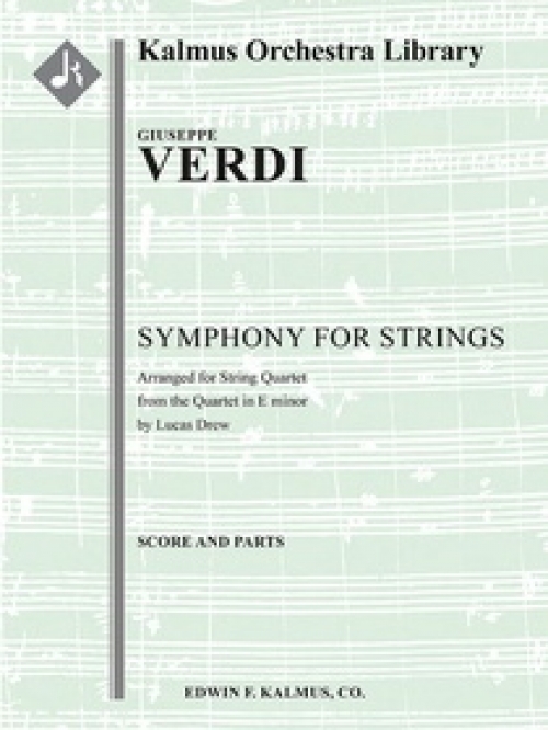 弦楽のための交響曲・ホ短調（ジュゼッペ・ヴェルディ）（スコアのみ）【Symphony for Strings in E minor】