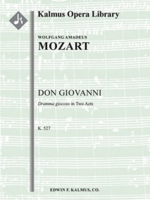 ドン・ジョヴァン・K.527  (モーツァルト)（スコアのみ）【Don Giovanni, K. 527 (complete)】