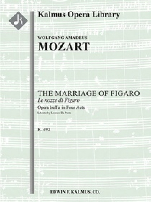 フィガロの結婚  (モーツァルト)（スコアのみ）【The Marriage of Figaro】