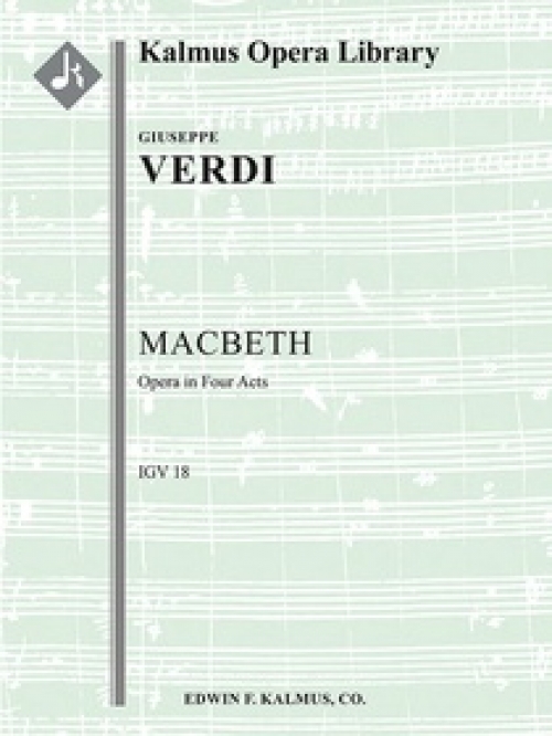 マクベス  (ジュゼッペ・ヴェルディ)（スコアのみ）【MacBeth】
