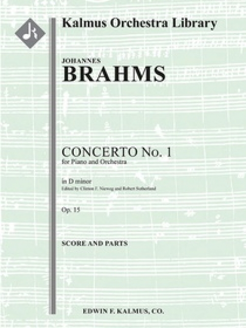 ピアノ協奏曲第1番・ニ短調・Op.15（ヨハネス・ブラームス)（スコアのみ）【Concerto for Piano No. 1 in D minor, Op. 15】