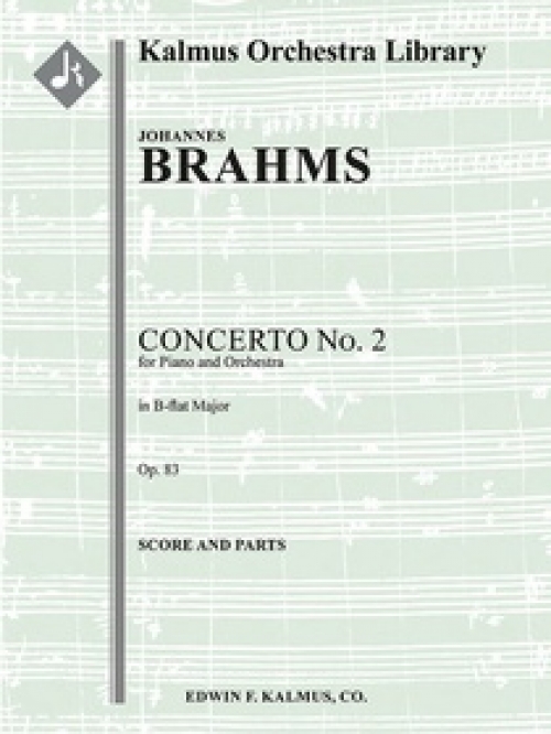 ピアノ協奏曲第2番・変ロ長調・Op.83（ヨハネス・ブラームス)（スコアのみ）【Concerto for Piano No. 2 in B-flat, Op. 83】