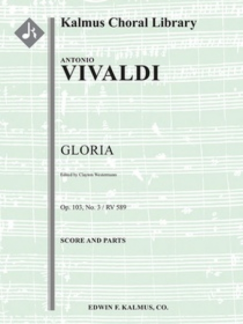 グローリア・ニ長調（アントニオ・ヴィヴァルディ)（スコアのみ）【Gloria in D, Op. 103 No. 3/ RV 589】