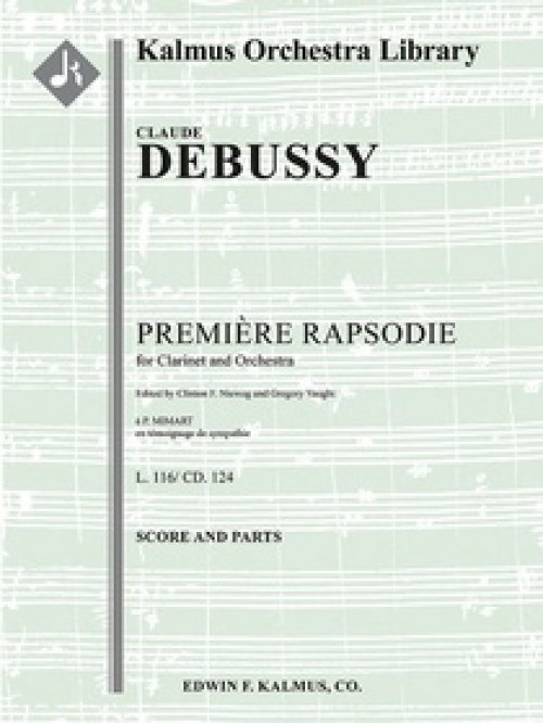 第1狂詩曲（クロード・ドビュッシー)（スコアのみ）【Premiere Rapsodie pour Clarinet et Orchestre】
