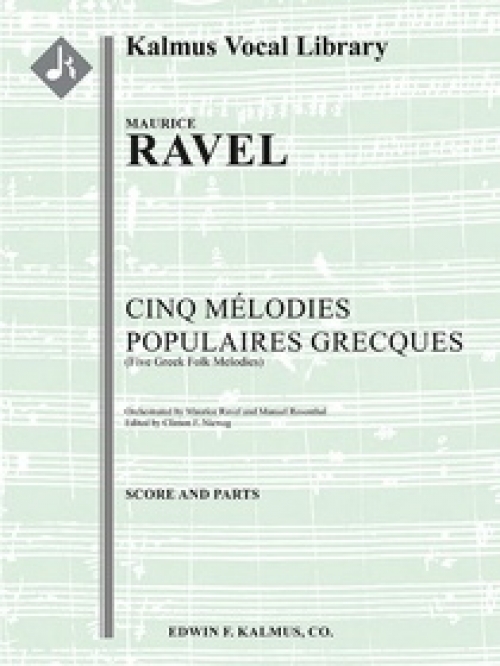 5つのギリシャ民謡（モーリス・ラヴェル)（スコアのみ）【Cinq Melodies Populaires Grecques】
