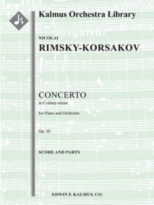 ピアノ交響曲・嬰ハ短調・Op.30（ニコライ・リムスキー＝コルサコフ）（スコアのみ）【Concerto for Piano in C-sharp minor, Op. 30】