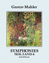 交響曲第3&4番（グスタフ・マーラー）（スタディスコア）【Symphonies Nos. 3 and 4】