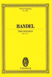 3つのソナタ (ヘンデル)（スタディスコア）【3 Trio Sonatas, Op. 2, Nos. 1-3】