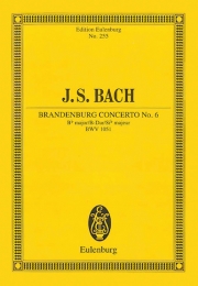 ブランデンブルグ協奏曲第6番・変イ長調（バッハ）（スタディスコア）【Brandenburg Concerto No. 6 in B-flat Major, BWV 1051】