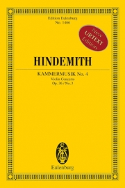 室内音楽第4番・Op.36・No.3（パウル・ヒンデミット）（スタディスコア）【Kammermusik No. 4, Op. 36, No. 3】