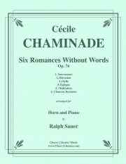 6つの無言歌（セシル・シャミナード）（ホルン+ピアノ）【Six Romances Without Words, Op 76】