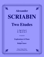 2つのエチュード（アレクサンドル・スクリャービン）（ユーフォニアム+ピアノ）【Two Etudes】