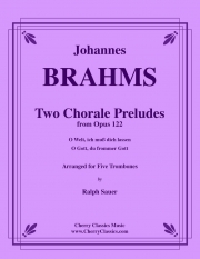 2つのコラール・プレリュード  (ヨハネス・ブラームス)（トロンボーン五重奏）【Two Chorale Preludes】