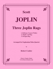 3つのジョプリン・ラグ（スコット・ジョプリン）（ユーフォニアム&テューバ四重奏）【Three Joplin Rags】