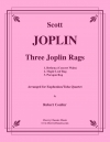 3つのジョプリン・ラグ（スコット・ジョプリン）（ユーフォニアム&テューバ四重奏）【Three Joplin Rags】