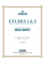 エチュード・No.1＆2（テオ・シャルリエ）（金管五重奏）【Etudes No. 1 & 2 from 36 Etudes】
