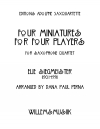 4つの小品（エリー・ジーグマイスター）（サックス四重奏）【Four Minutes for Four Players】