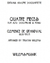4つの小品（クレメンス・ド・グランヴァル）（アルトサックス+ピアノ）【Quatre Pieces】