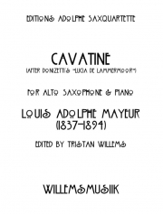 カヴァティーナ（ルイ・アドルプ・マヨー）（アルトサックス+ピアノ）【Cavatine】