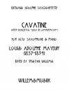 カヴァティーナ（ルイ・アドルプ・マヨー）（アルトサックス+ピアノ）【Cavatine】
