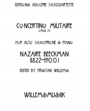 軍隊小協奏曲・Op.23（ナゼール・ベークマン）（アルトサックス+ピアノ）【Concertino Militaire, Opus 23】