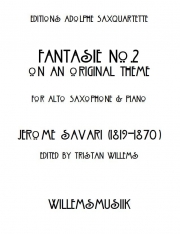 幻想曲第2番（ジェローム・サヴァリ）（アルトサックス+ピアノ）【Fantasie No. 2】