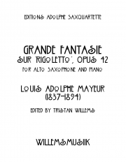 「リゴレット」による大幻想曲（ルイ・アドルプ・マヨー）（アルトサックス+ピアノ）【Grande Fantasie sur 'Rigoletto'】