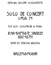 演奏会用ソロ・Op.74（ジャン＝バティスト・サンジュレー）（アルトサックス+ピアノ）【Solo de Concert, Opus 74】