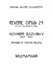 夢・Op.24（アレクサンドル・グラズノフ）（アルトサックス+ピアノ）【Reverie, Opus 24】