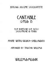 カンタービレ・Op.13（マリア・ヴィトコフスカ・ヤブロンスカ）（アルトサックス+ピアノ）【Cantabile, Opus 13】