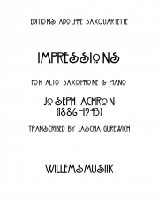インプレッション・No.1・Op.32（ジョゼフ・アクロン）（アルトサックス+ピアノ）【Impressions, Opus 32, Nr. 1】