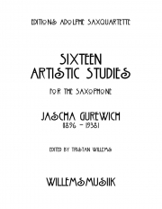 16の芸術的な練習曲（ヤッシャ・ガーウィッチ）（アルトサックス）【Sixteen Artistic Studies】