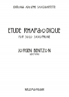 エチュード・ラプソディック（ヤアアン・ベンソン）（アルトサックス）【Etude Rhapsodique】