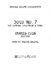 ソロ・No.7（チャールズ・コラン）（ソプラノサックス+ピアノ）【Solo, No. 7】