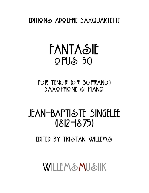 幻想曲・Op.50（ジャン＝バティスト・サンジュレー）（ソプラノサックス+ピアノ）【Fantasie, Opus 50】