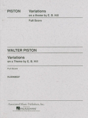「エドワード・バーリンガム・ヒル」の主題による変奏曲（ウォルター・ピストン）（スタディスコア）【Variations on a Theme by Edward Burlingame Hill】