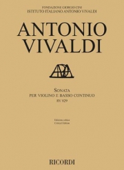 ソナタ・RV 829（アントニオ・ヴィヴァルディ）（ヴァイオリン+ピアノ）【Sonata for Violin and Basso Continuo, RV 829】