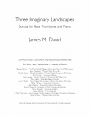 3つの空想風景（ジェイムズ・デヴィッド）（バストロンボーン+ピアノ）【Three Imaginary Landscapes】