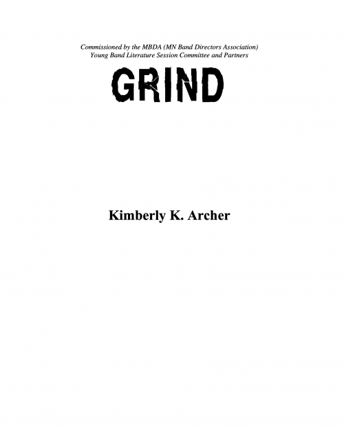 グラインド（キンバリー・アーチャー）（スコアのみ）【Grind】