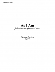 アズ・アイ・アム（スティーヴン・バンクス)（バリトンサックス+ピアノ）【As I Am】
