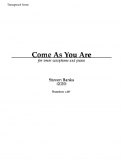 Come As You Are（スティーヴン・バンクス）（テナーサックス+ピアノ）