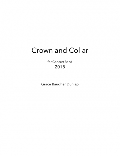 クラウン & カラー（グレイス・ボーガー）（スコアのみ）【Crown And Collar】