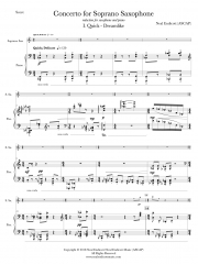ソプラノサックス協奏曲（ニール・エンディコット）（ソプラノサックス+ピアノ）【Concerto For Soprano Saxophone】