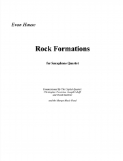 ロック・フォーメーション（エヴァン・ハウス）（サックス四重奏）【Rock Formations】