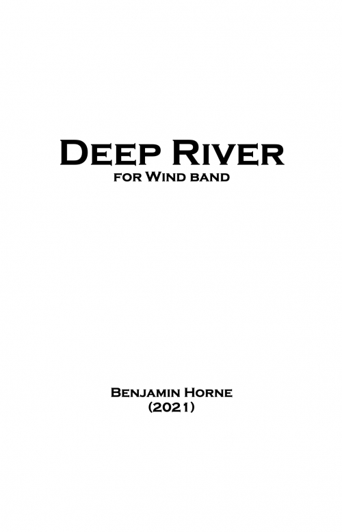 ディープ・リバー（ベンジャミン・ホーン）（スコアのみ）【Deep River】