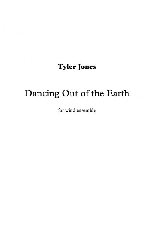 Dancing Out Of The Earth（タイラー・ジョーンズ）（スコアのみ）