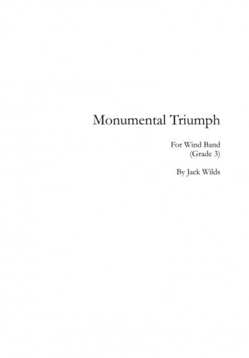 記念碑的勝利（ジャック・ワイルド）（スコアのみ）【Monumental Triumph】